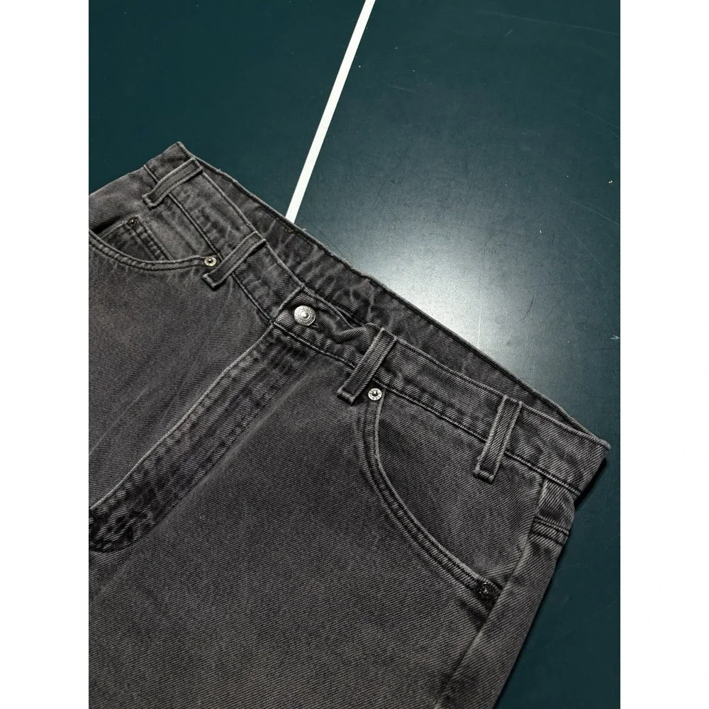 Vintage Levis 505 Orange Tab Jeans Men's 35x32 Faded Black Straight‎ Leg 90s USA